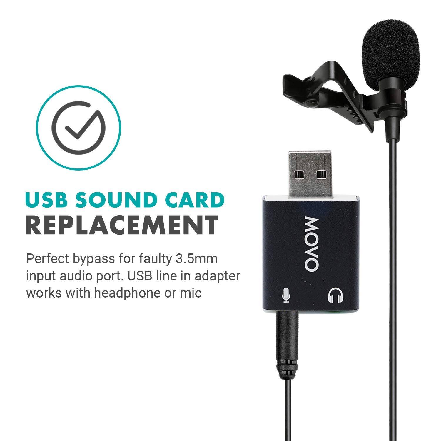 USB SOUND CARD REPLACEMENT

Perfect bypass for faulty 3.5mm input audio port. USB line in adapter works with headphone or mic.