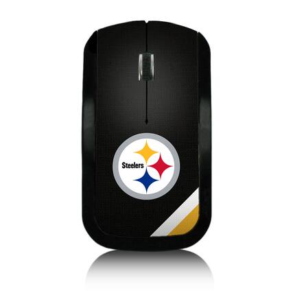 Front. Keyscaper - Pittsburgh Steelers Diagonal Stripe Wireless Mouse - Multicolor.