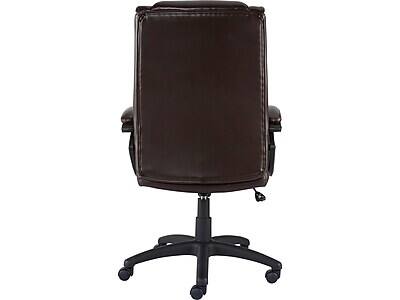 Alt View 2. Staples - Staples Kelburne Luxura Ergonomic Faux Leather Swivel Executive Chair, Brown (58227-CC) - Brown.