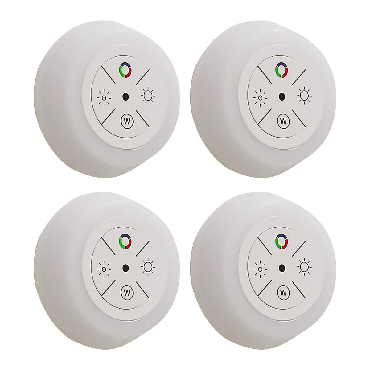 Dawnrise - 12-Color Changing Plug In LED Night Lights with Light Sensor (4-Pack)