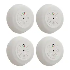 Front. Dawnrise - 4 Pack Dusk to Dawn Sensor Plug in LED Night Lights with 12-Color Changing, Dimmable.