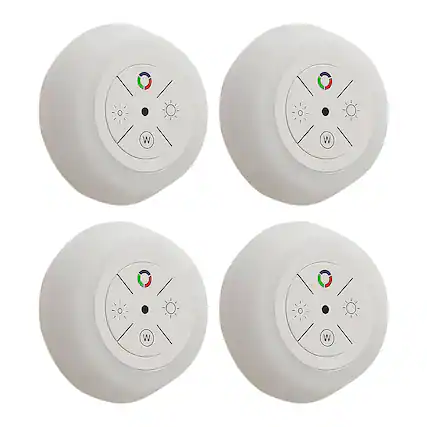 Front. Dawnrise - 12-Color Changing Plug In LED Night Lights with Light Sensor (4-Pack).