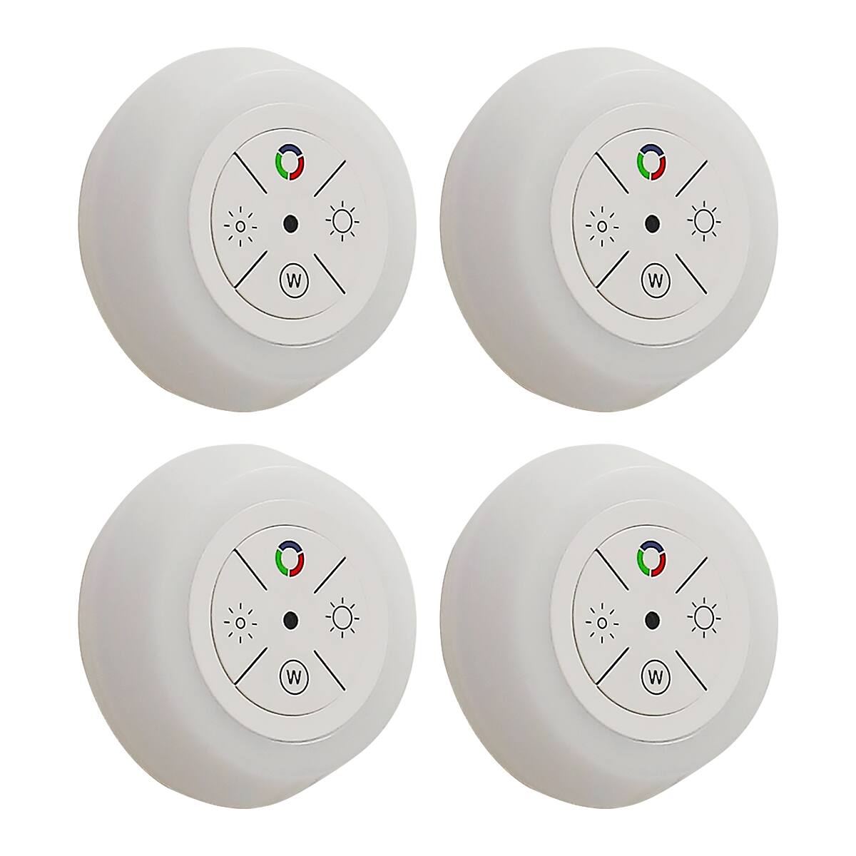 Front. Dawnrise - 12-Color Changing Plug In LED Night Lights with Light Sensor (4-Pack).