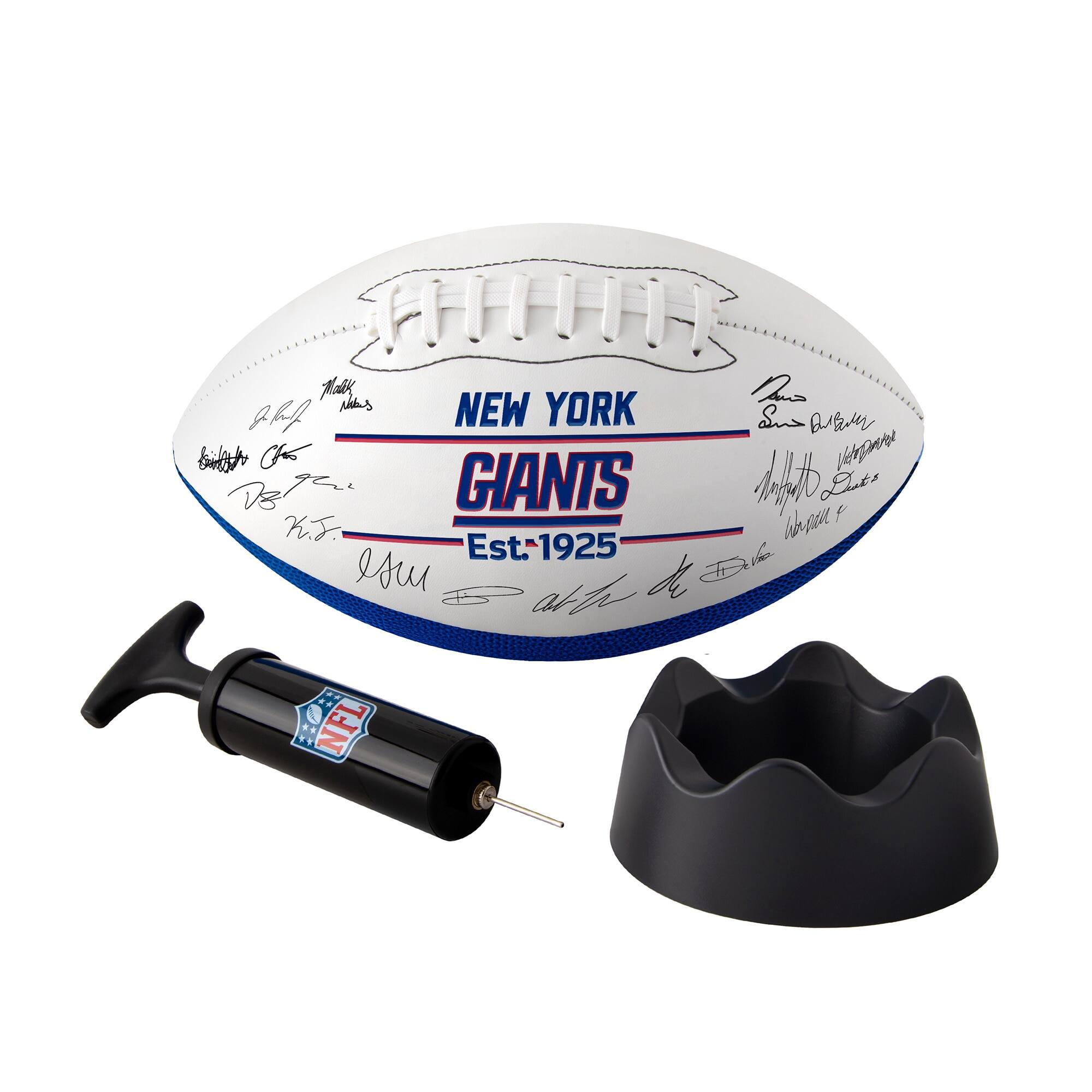 NEW YORK  
GIANTS  
Est. 1925  

Molly  
K.J.  
E.J.  
Dave  
Steve  
Molly  
Steve  
Dave  
E.J.  

NFL