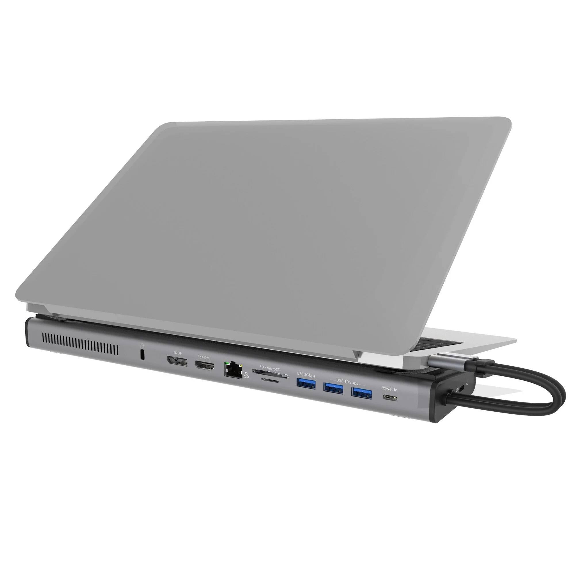 Alt View 13. j5create - M.2 NVMe USB-C Gen 2 Docking Station - Grey & Black.