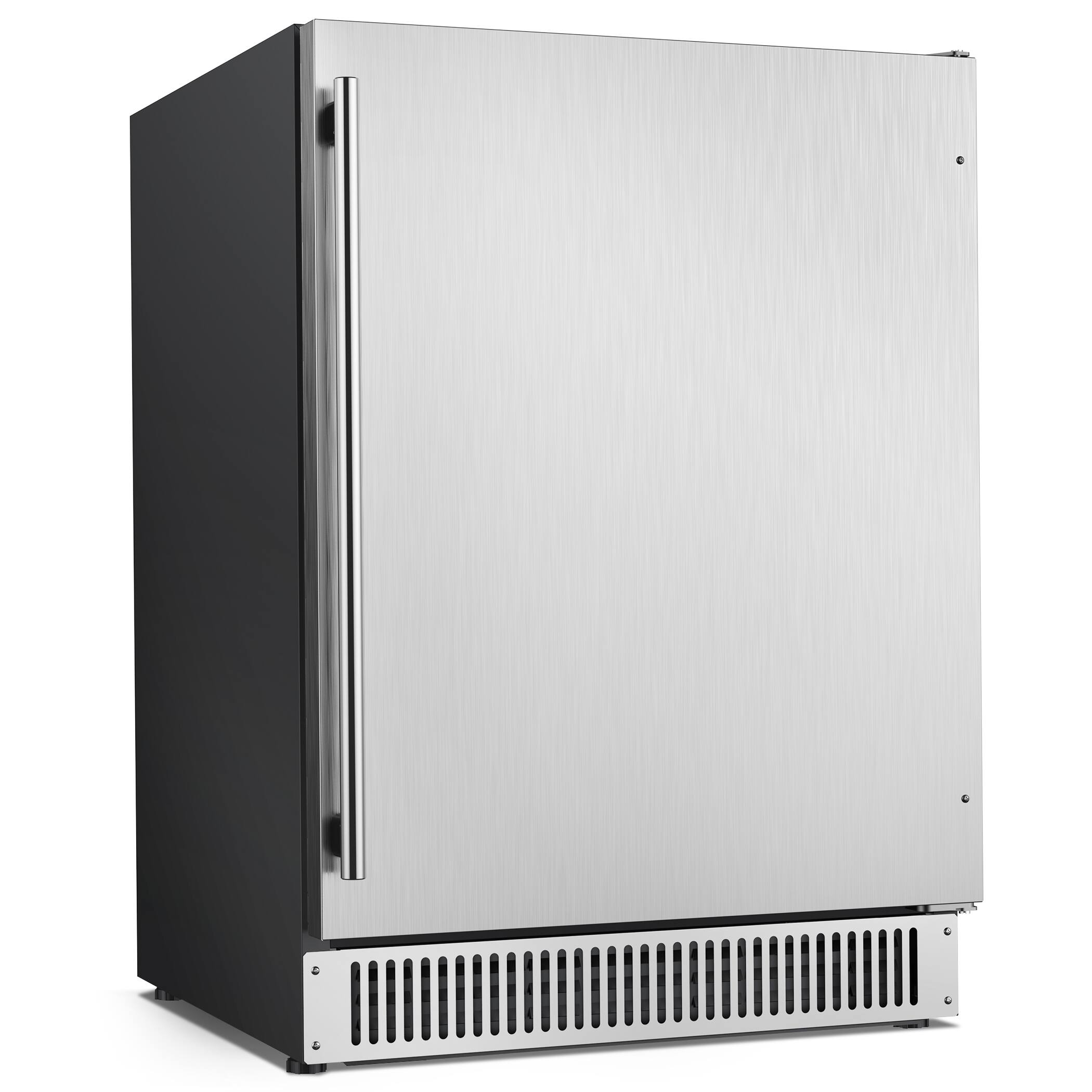 Front. Coolski - Coolski Outdoor Refrigerator 24 Inch Under-Counter Beverage Fridge 180 Cans Built-In or Freestanding - Sliver.