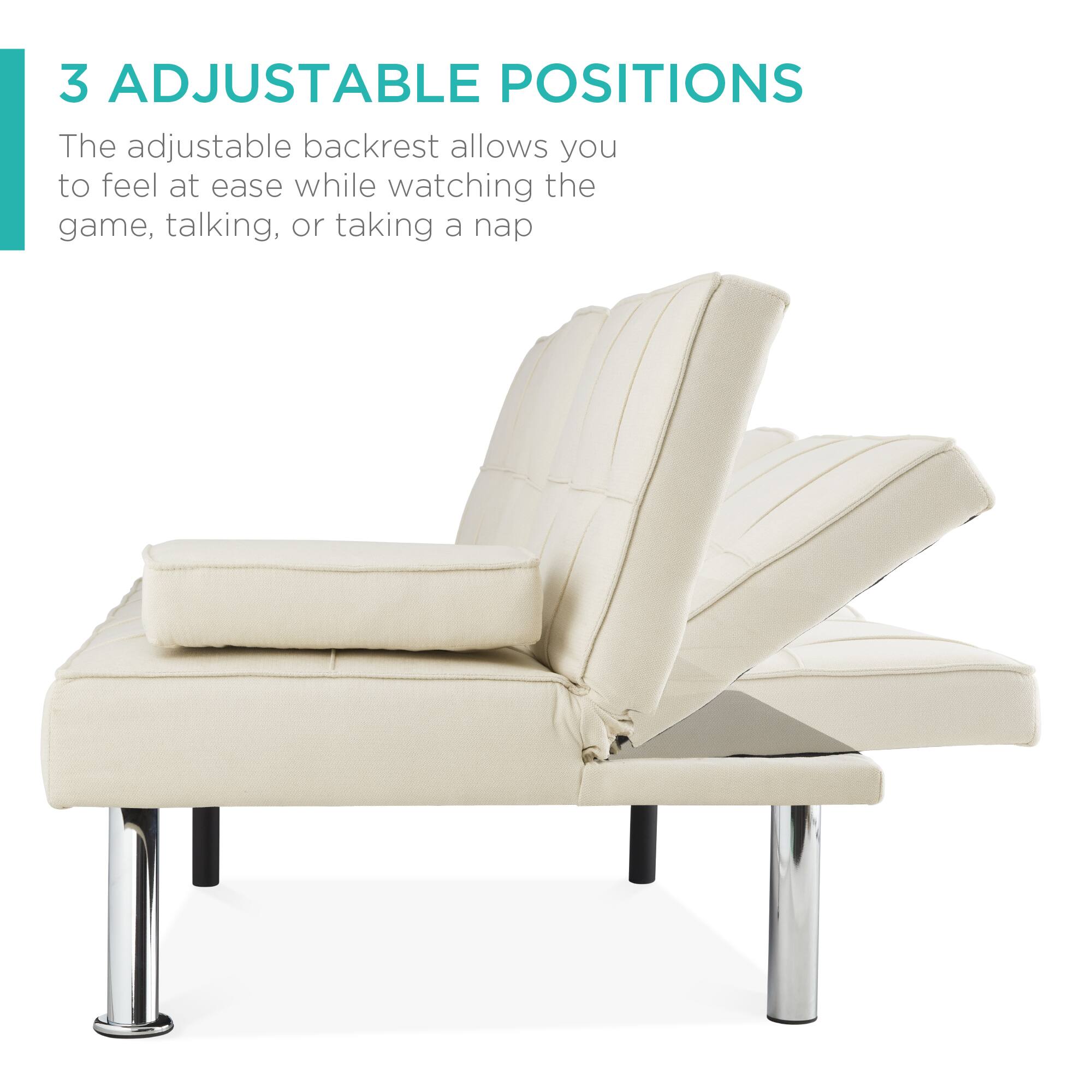 3 ADJUSTABLE POSITIONS

The adjustable backrest allows you to feel at ease while watching the game, talking, or taking a nap