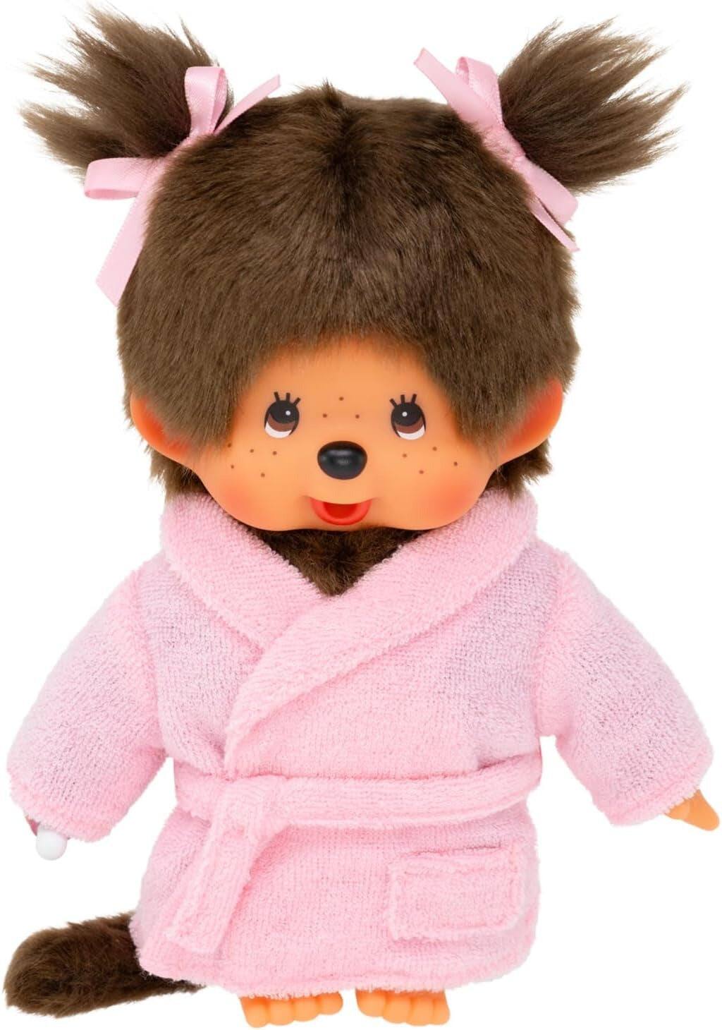 Alt View 1. Monchhichi - Monchhichi: Bathrobe Girl Plush.