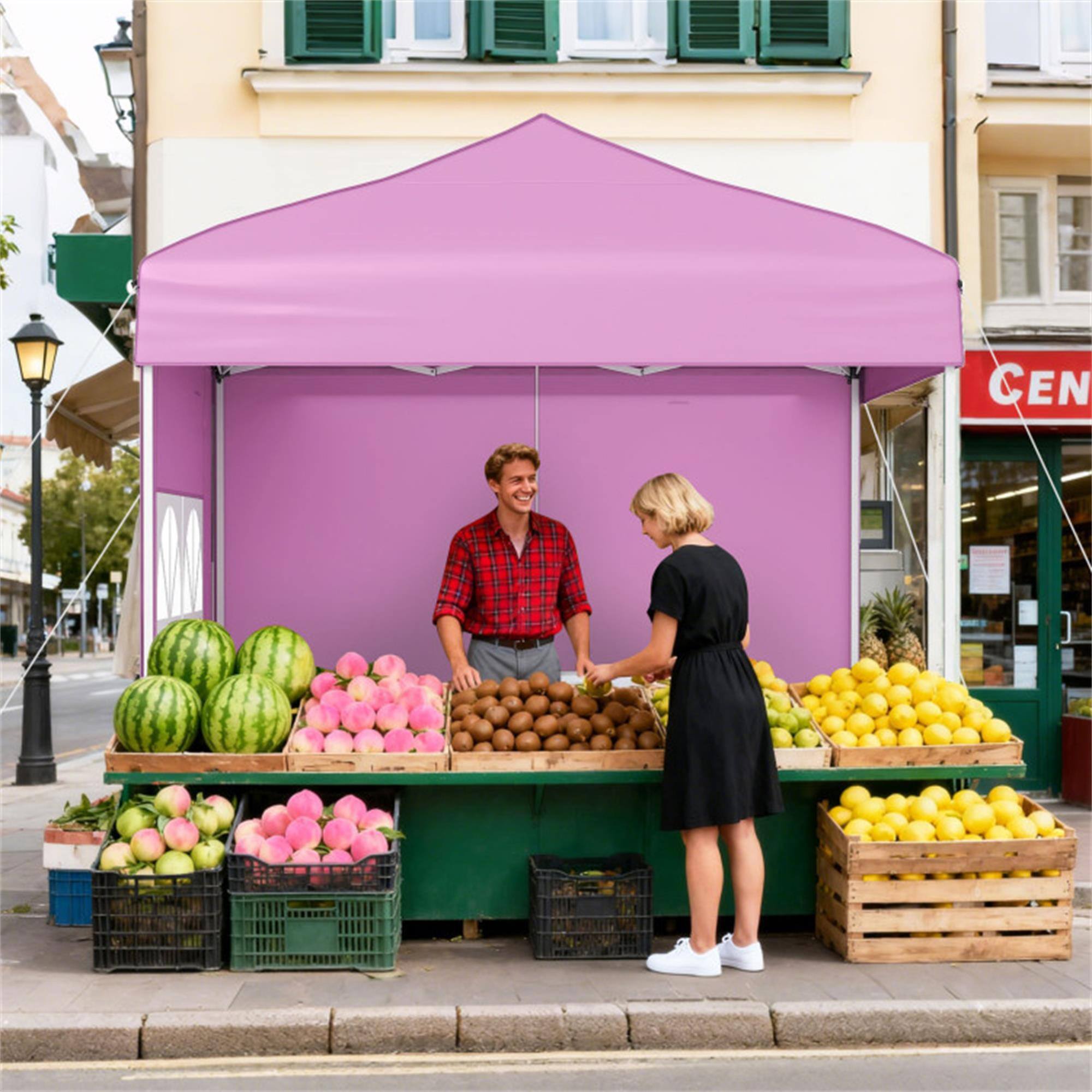 Alt View 2. Boyel Living - Pink 100.8-in W x 78-in D x 78-in H Pop up Canopy Tent with Sidewalls with Carrying Bag.
