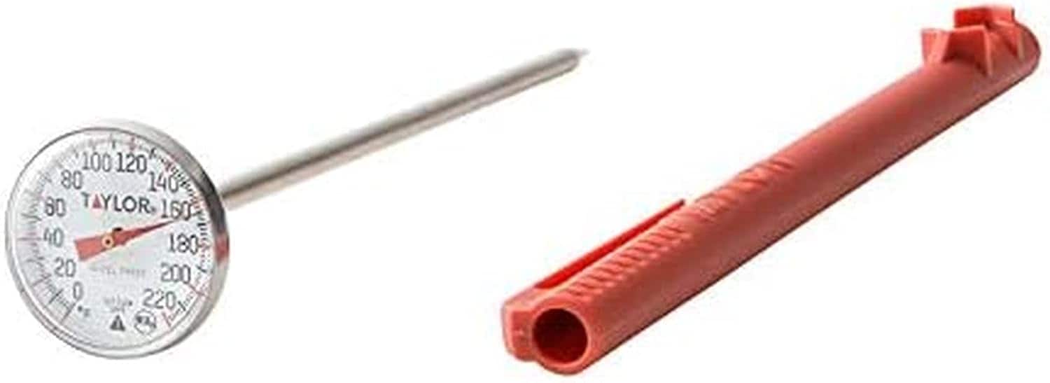 RTMB - Instant Read Analog Meat Food Grill BBQ Cooking Kitchen Thermometer - Silver