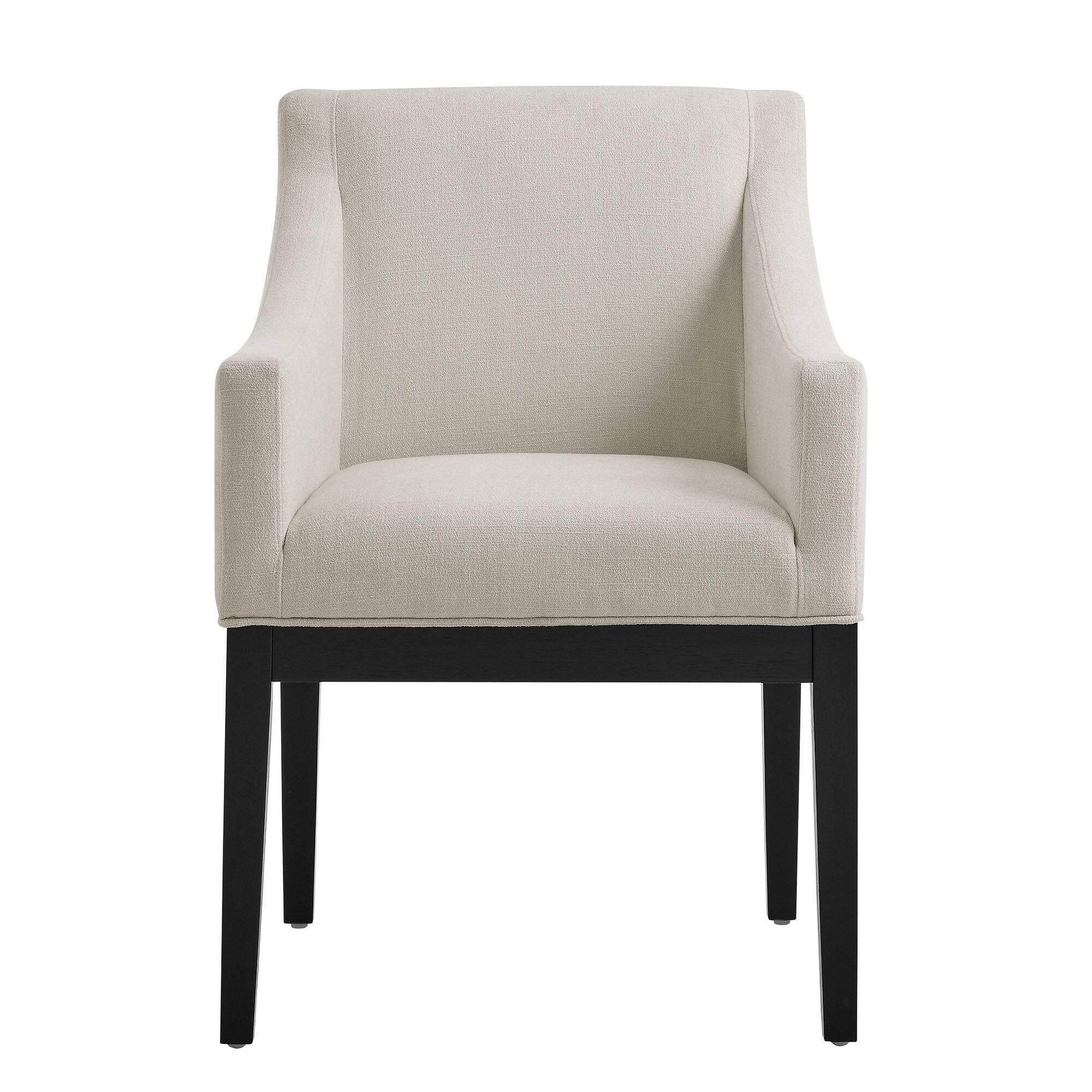 Alt View 2. Modway - Alton Fabric Upholstered Dining Armchair by Modway - Salt Black.