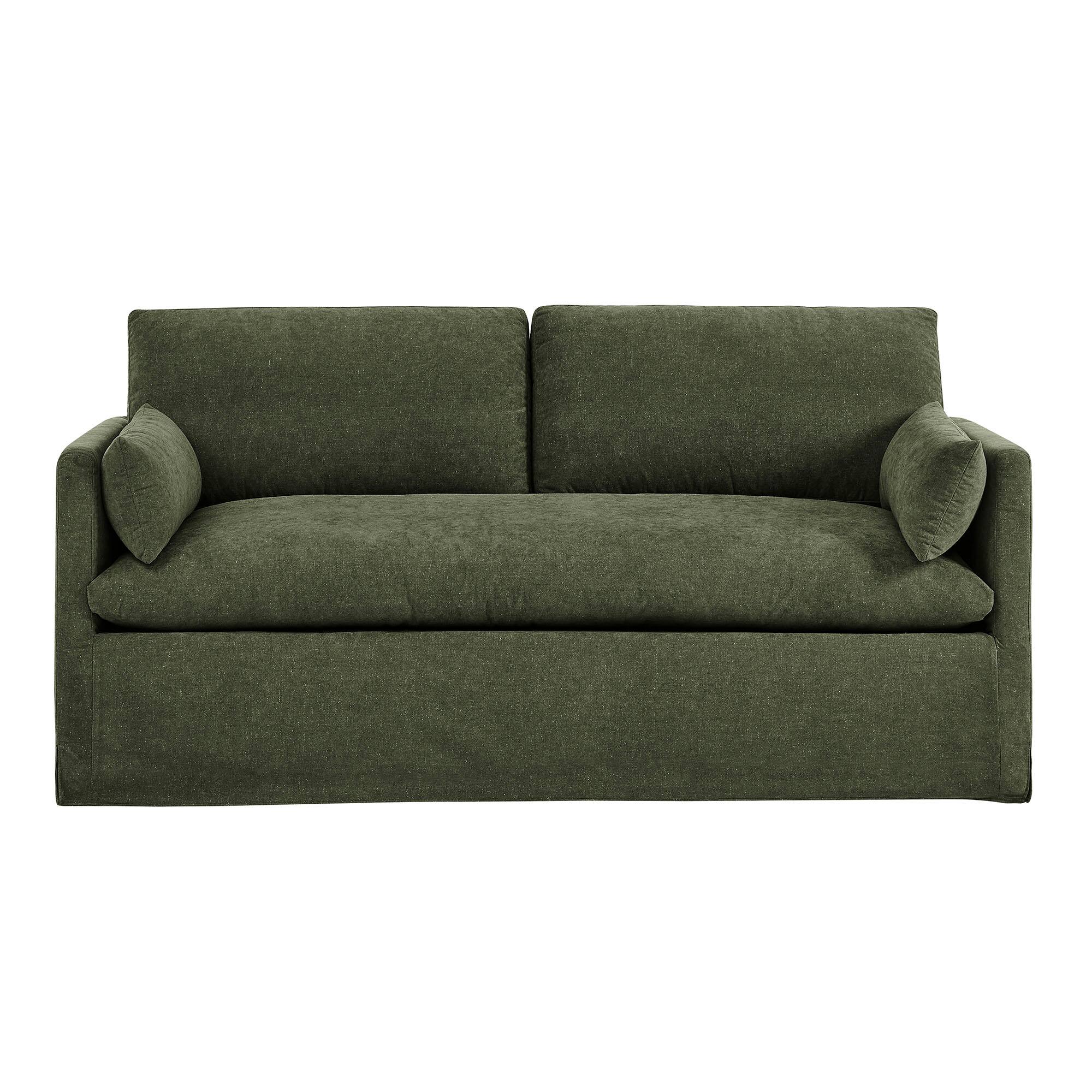 Alt View 5. Modway - Wellfleet Slipcovered Linen-Blend Loveseat by Modway - Sage.