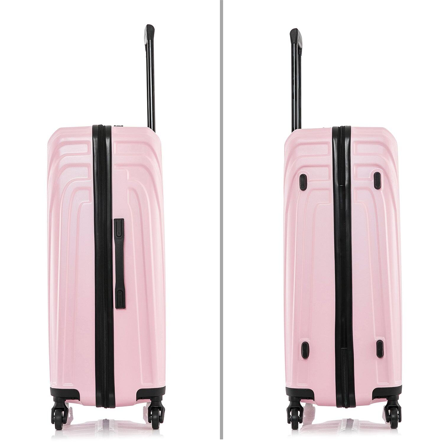 Alt View 2. InUSA - Vasty Lightweight Hardside Spinner 3 Piece Luggage Set  20"/24"/28" - PINK.