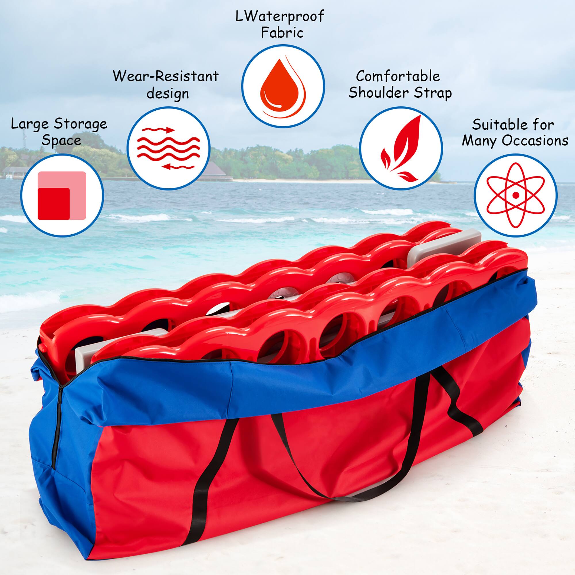 - L Waterproof Fabric
- Wear-Resistant design
- Large Storage Space
- Comfortable Shoulder Strap
- Suitable for Many Occasions