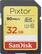 Front. SanDisk - Pixtor Advanced 32GB SDHC UHS-I Memory Card - Black/Gold.