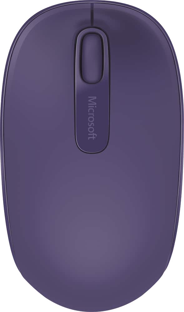Front. Microsoft - 1850 Wireless Mobile Optical Mouse - Purple.