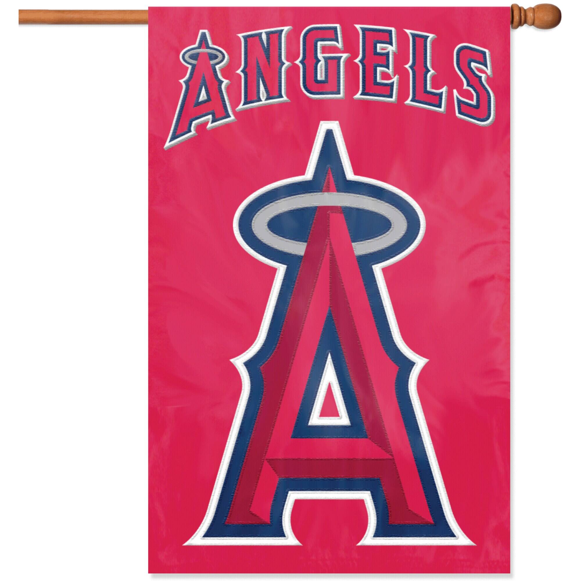 Front. Party Animal - Los Angeles Angels 44" x 28" Applique Team Flag - Multicolor.