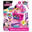 Disney Minnie's Deluxe Kitchen is a new product that features 5 different colors of dough and a fun and easy-to-use modeling component. It is designed for children aged 3+ and is perfect for creating tasty treats with bright dough colors. The kit includes a dough shaper, a dough cutter, and a dough press, making it a complete and enjoyable baking experience for kids.
