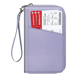 Kitcheniva - RFID Blocking Passport & Credit Cards Multi-Holder Wallet Organizer - Lilac Purple