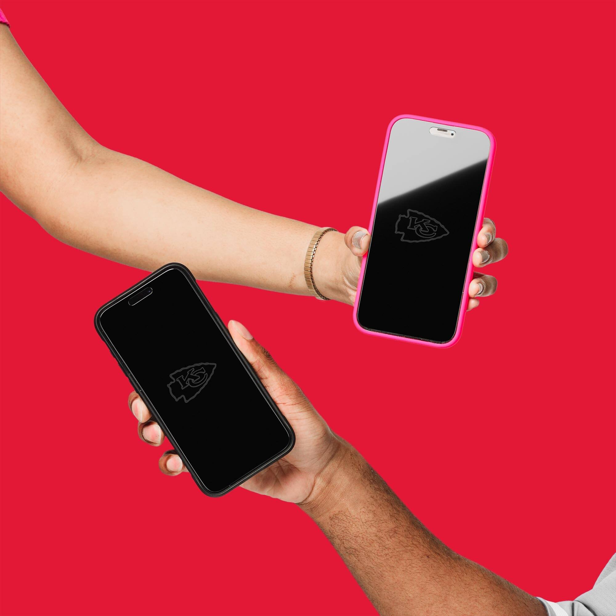 Alt View 3. Screen Skinz - Kansas City Chiefs Clear iPhone Screen Protector - 15 Plus/15 Pro Max/16 Plus - Multicolor.