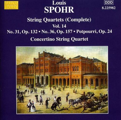 MARCO POLO  
Louis SPOHR  
String Quartets (Complete)  
Vol. 14  
No. 31, Op. 132 • No. 36, Op. 157 • Potpourri, Op. 24  
Concertino String Quartet  
DDD  
8.225982