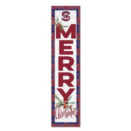Jardine - South Carolina State Bulldogs 12'' x 48'' Outdoor Merry Christmas Leaner - White