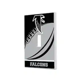 Keyscaper - Atlanta Falcons Passtime Design Single Toggle Lightswitch Plate - Multicolor