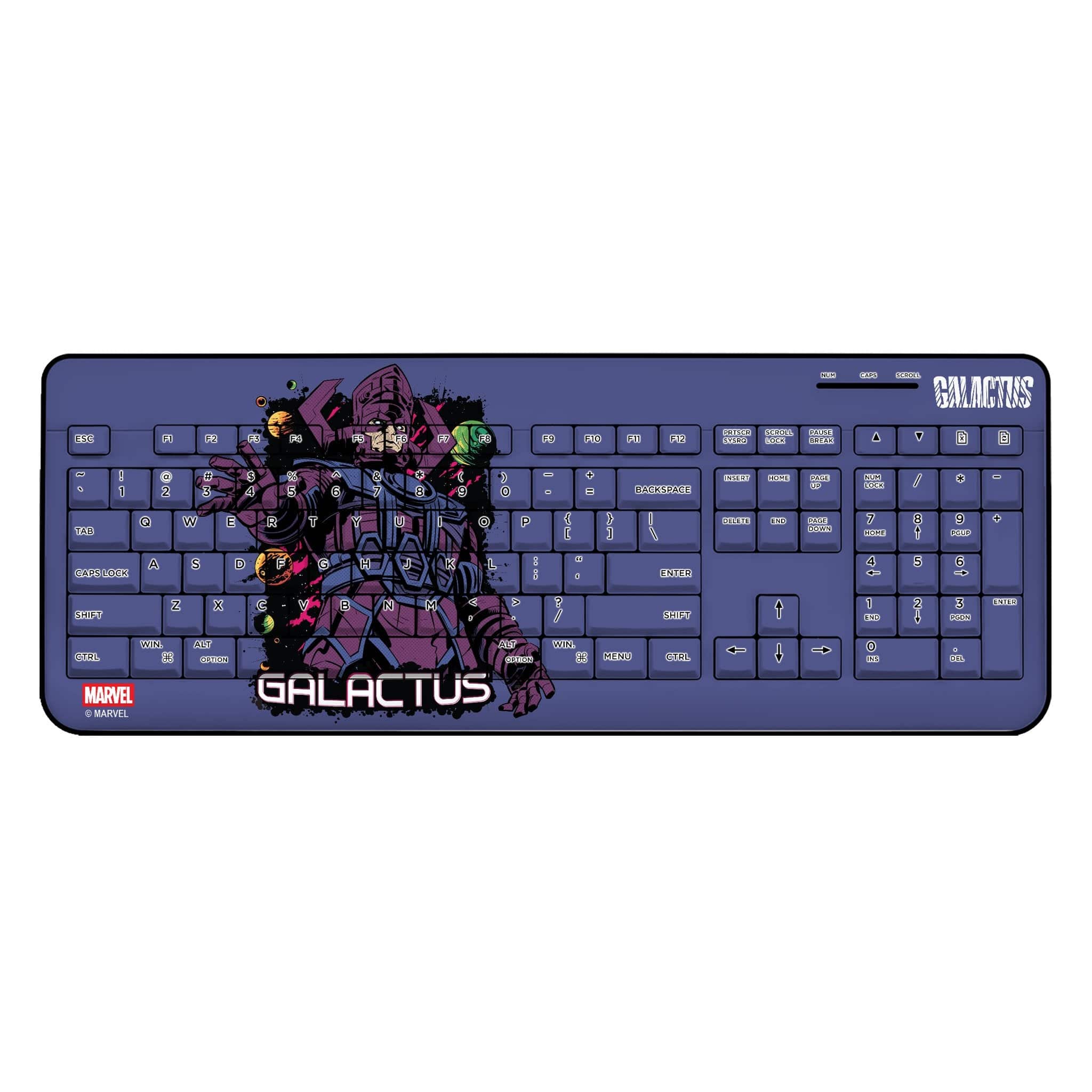 Keyscaper - Marvel Badge Wireless USB Keyboard - Galactus