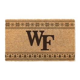 Jardine - Wake Forest Demon Deacons 18" x 30" Holiday Coir Doormat - Brown