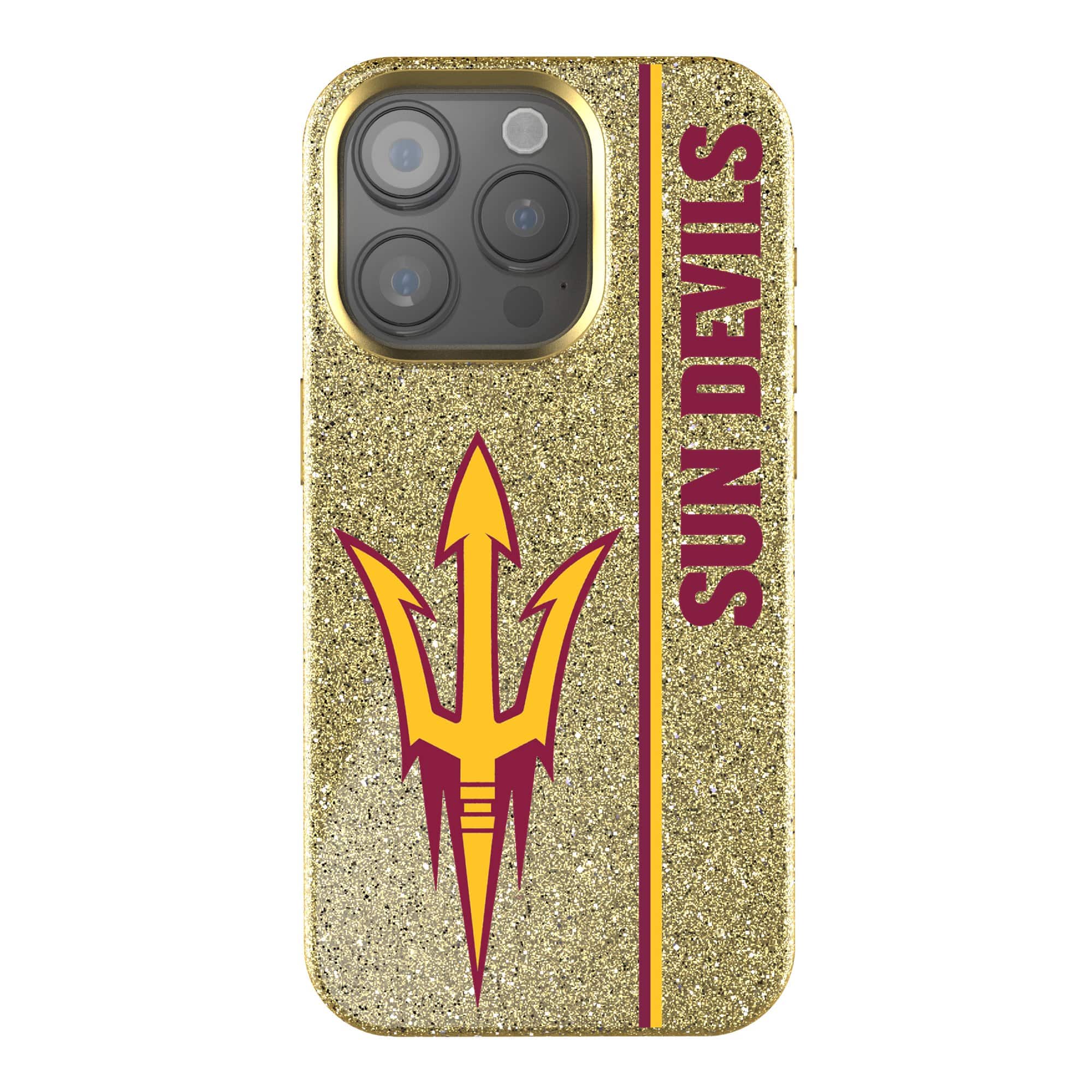 Keyscaper - NCAA - Arizona State Sun Devils iPhone Bling Case - 14 Pro Max - Gold