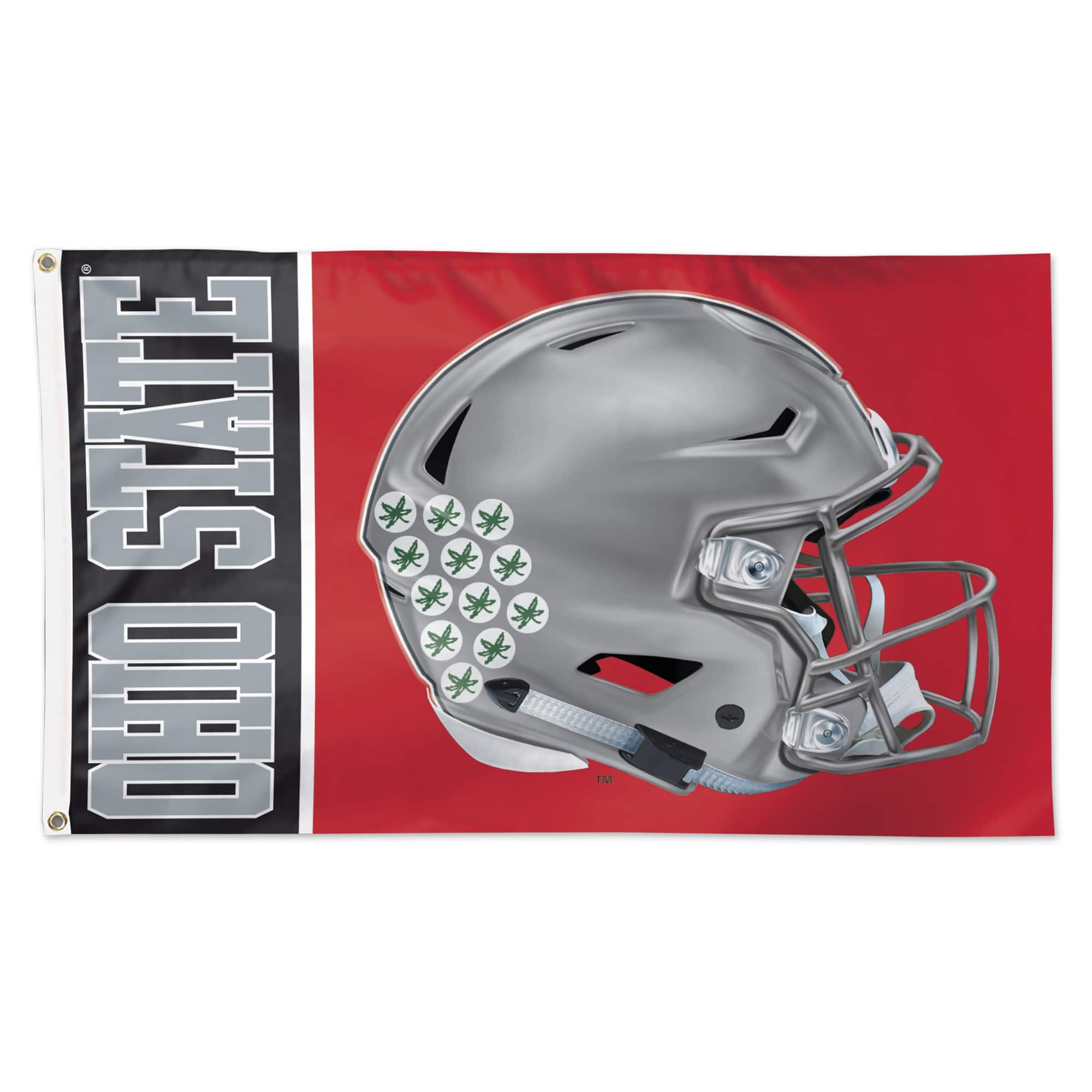 WinCraft - Ohio State Buckeyes 3' x 5' Helmet Deluxe Single-Sided Flag - Multicolor