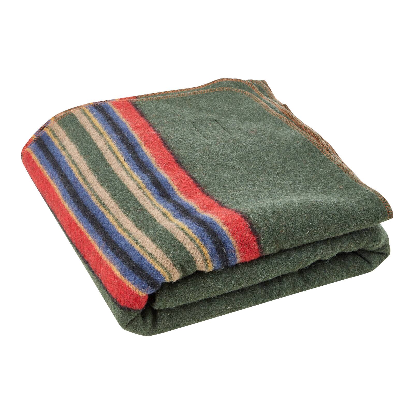 Alt View 5. VEVOR - Wool Camping Blanket, Large Warm Stadium Blanket, Waterproof & Windproof, Flame Retardant, Great for Outdoors, Picnics - Texture(Army Green).