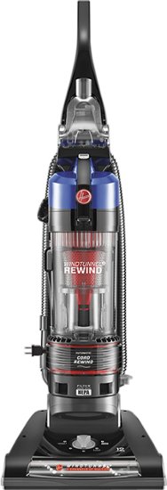 Hoover - WindTunnel 2 Rewind Upright Vacuum - Blue - Front Zoom