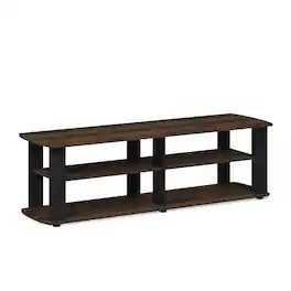 Furinno - Nelly Entertainment Center TV Stand - Columbia Walnut/Black