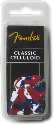 Front Standard. Fender® - Medium Guitar Picks (12-Pack) - Confetti.