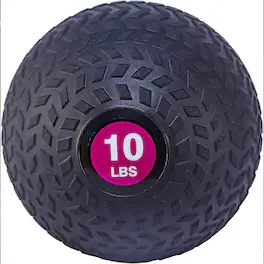Fitvids - 10 Pound Weighted Medicine Ball for Home Gym Training, Fitness - Purple