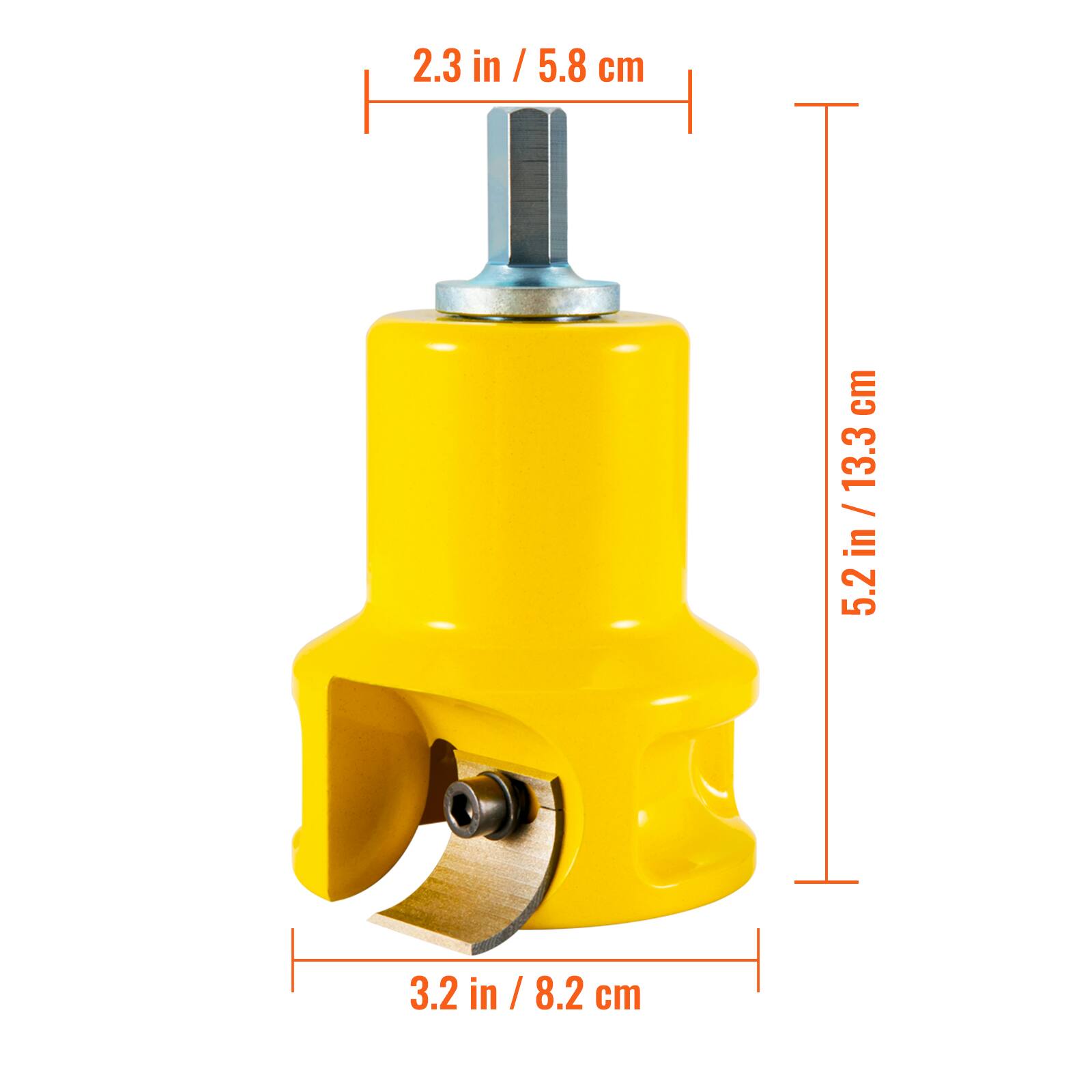 2.3 in / 5.8 cm  
5.2 in / 13.3 cm  
3.2 in / 8.2 cm