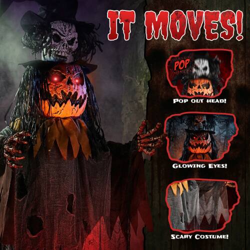 IT MOVES!  
POP  
POP OUT HEAD!  
GLOWING EYES!  
SCARY COSTUME!
