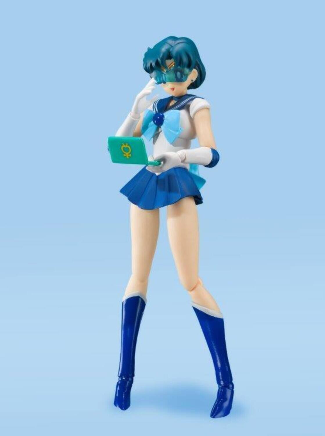 Alt View 2. Bandai - Tamashii Nations - Sailor Mercury (Animation Color Edition) Pretty Guardian Sailor Moon, Bandai S.H. - COLLECTIBLES - Multicolor.