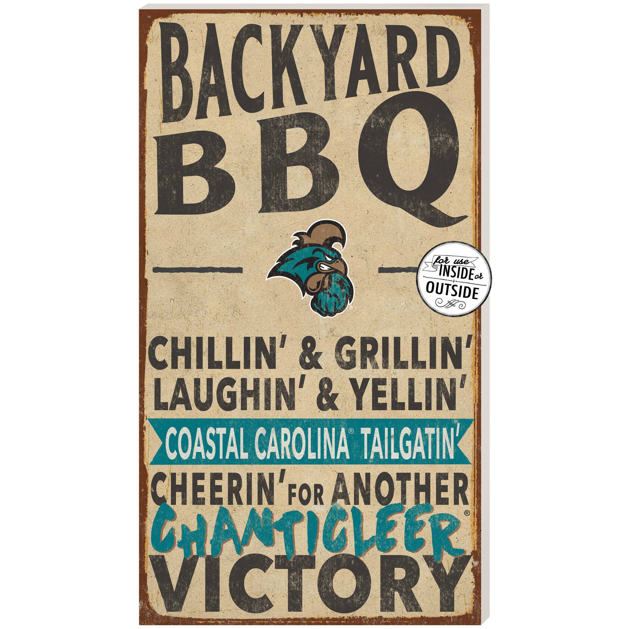 Brown Coastal Carolina Chanticleers 11'' x 20'' Indoor/Outdoor BBQ Sign
