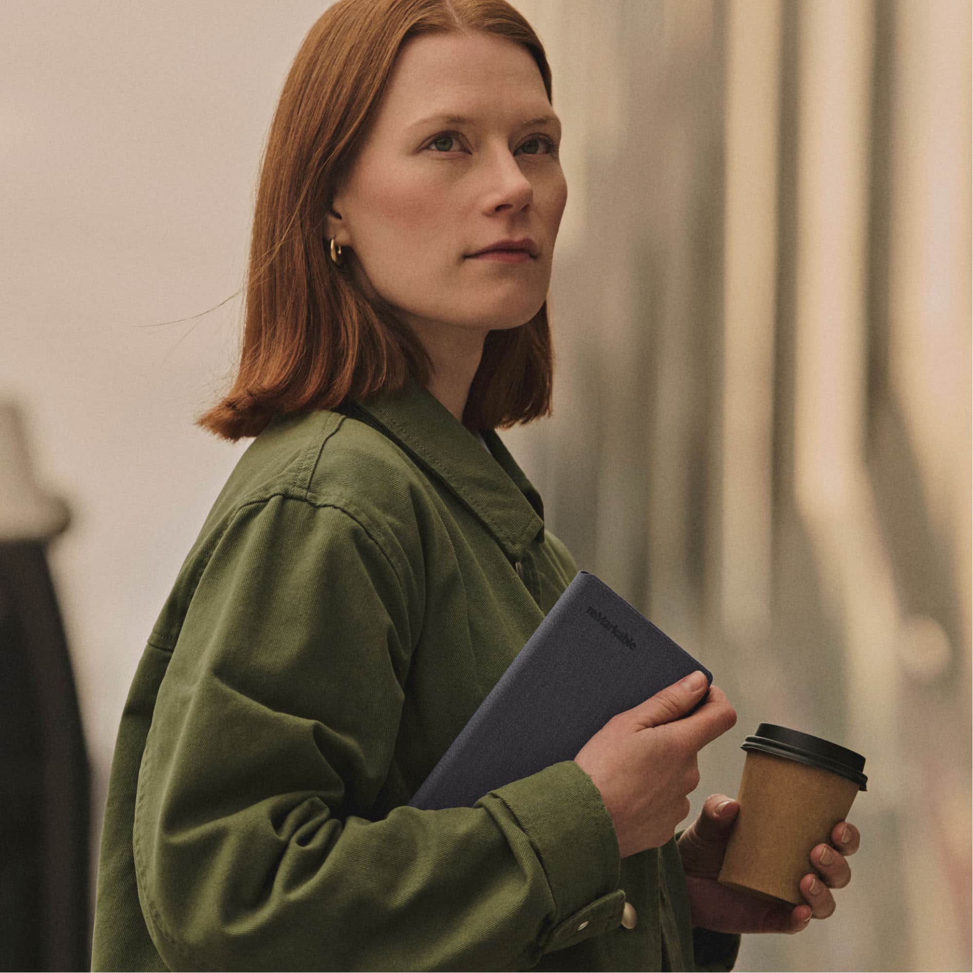 Alt View 9. reMarkable - reMarkable Paper Pro Move - Mosaic weave Book Folio for your 7.3'' paper tablet - Burgundy - Burgundy.