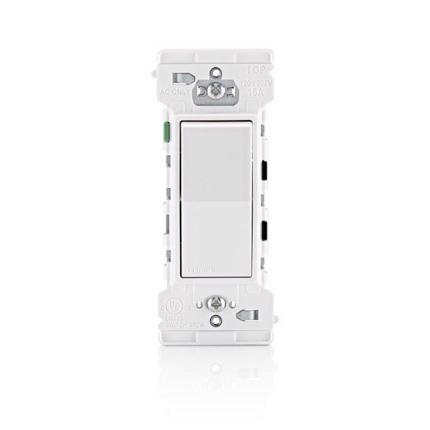 AC ONLY TOP 120/277V 15A LEVITON 0 U US LISTED SWITCH JRLW