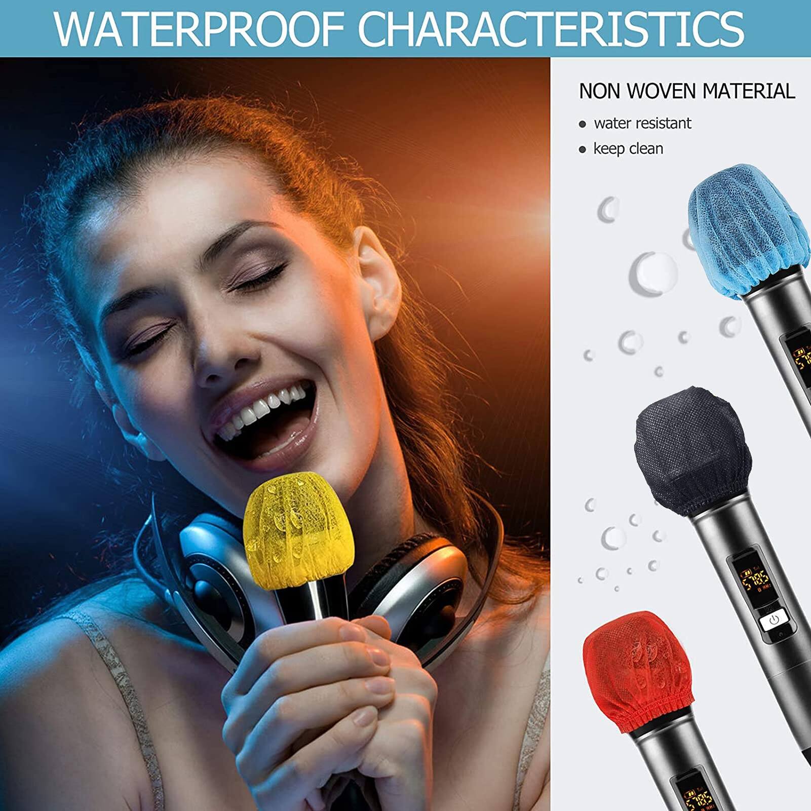 Fabibe 400 (200 Pack) Microphone Hygiene Covers Disposable Non woven ...