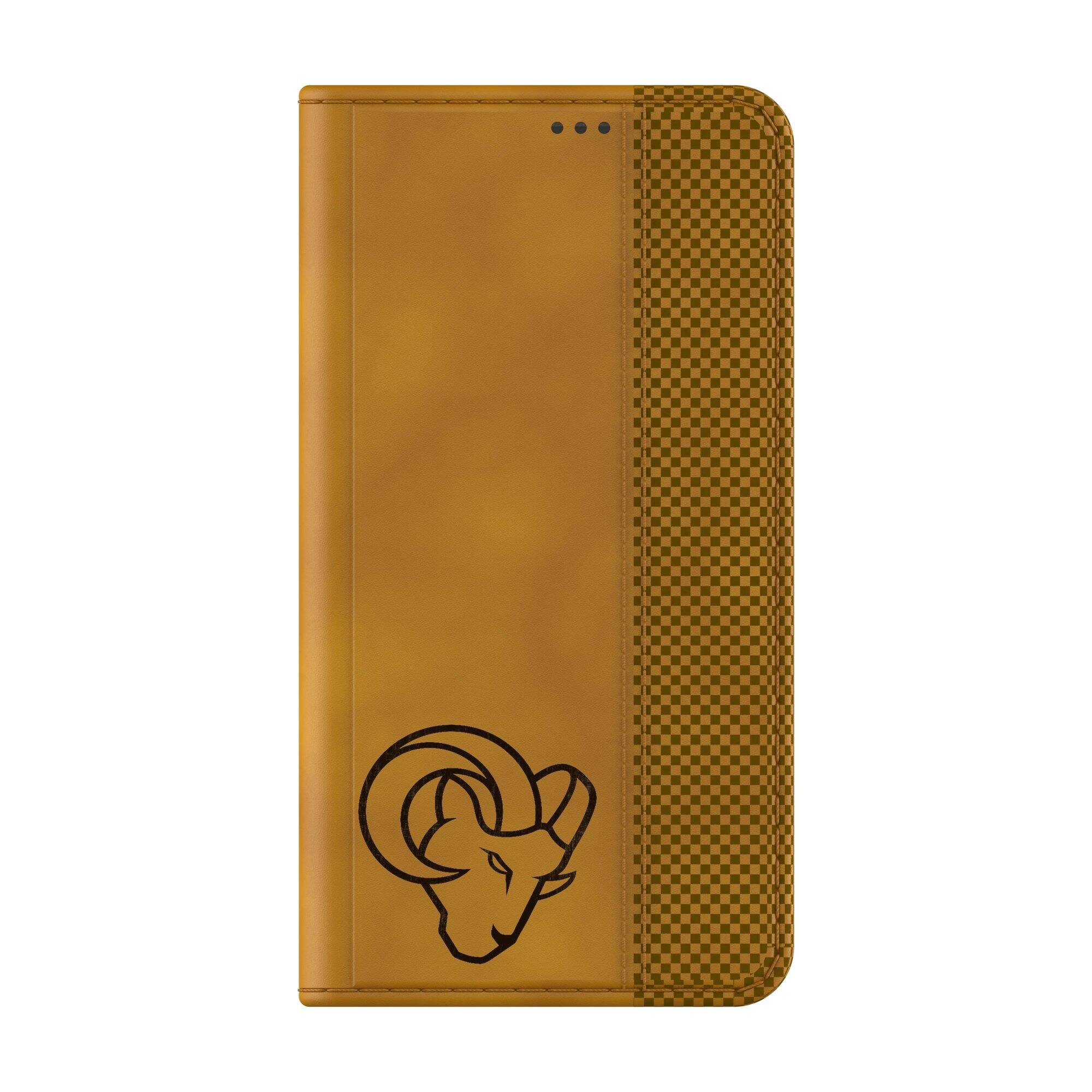 Alt View 1. Keyscaper - Los Angeles Rams Galaxy Burn Design Folio Case - S10 Plus - Multicolor.