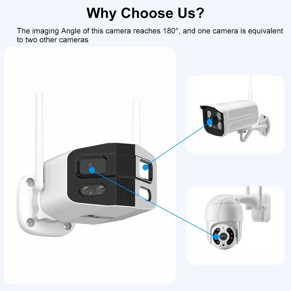 Why Choose Us?

The imaging angle of this camera reaches 180°, and one camera is equivalent to two other cameras