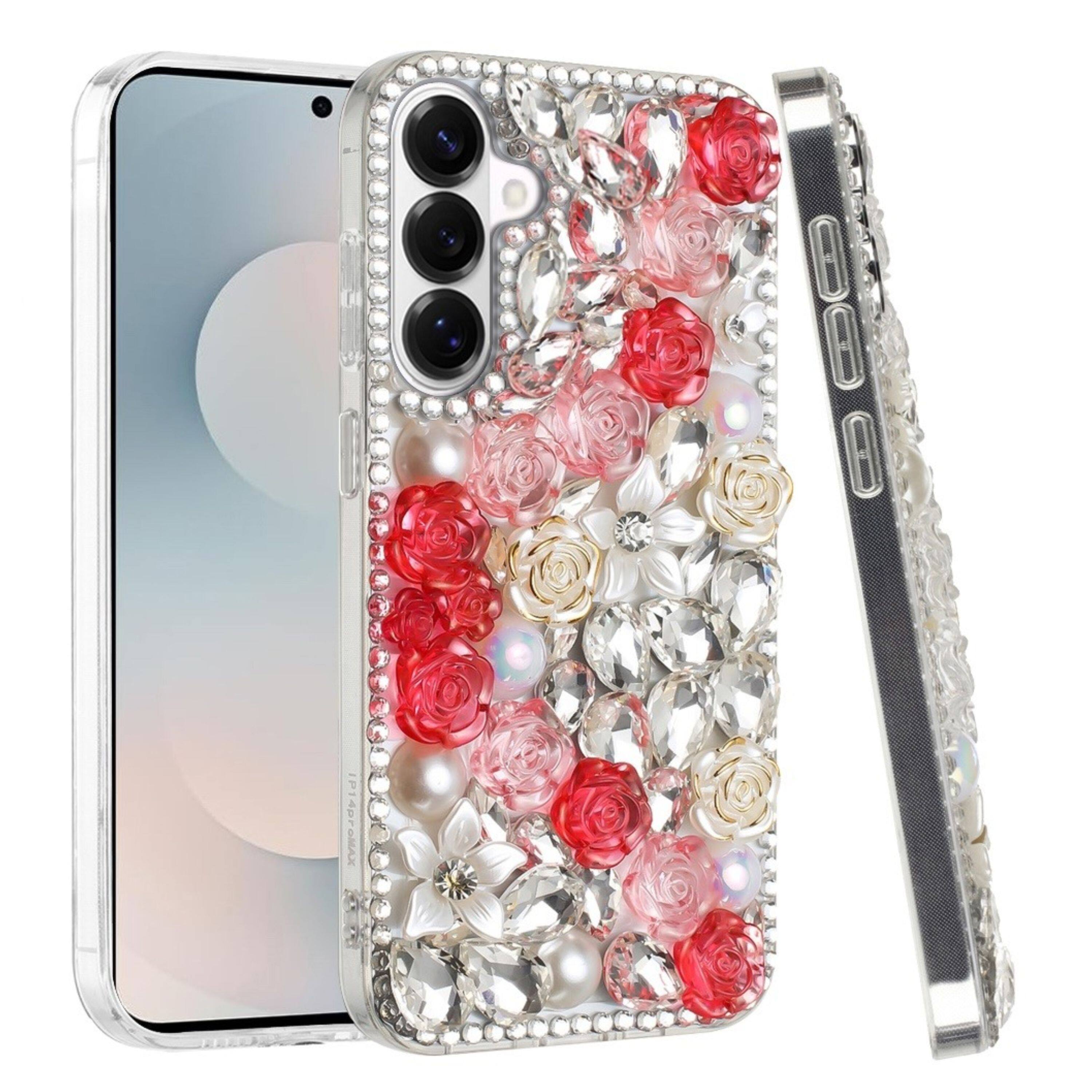 Kitcheniva Full Rhinestone 3D Rose Bling Design Phone Case With ...