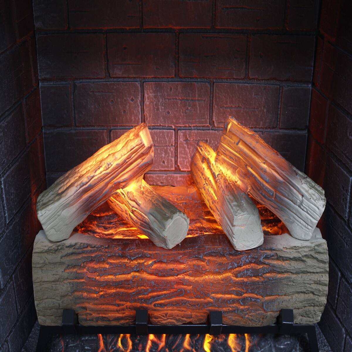 Alt View 4. Loheer - Loheer 23 inch electric fireplace insert Infrared Heating 1500W - Antique Black.
