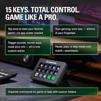 Elgato Stream Deck MK.2 Full size Wired USB Keypad with 15 Elgato Stream Deck MK.2 Full size Wired USB Keypad with 15