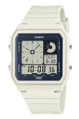 Casio - POP Digital Alarm Backlight World Time Timer Resin Strap Quartz LF-20W-8A Unisex Watch - Black
