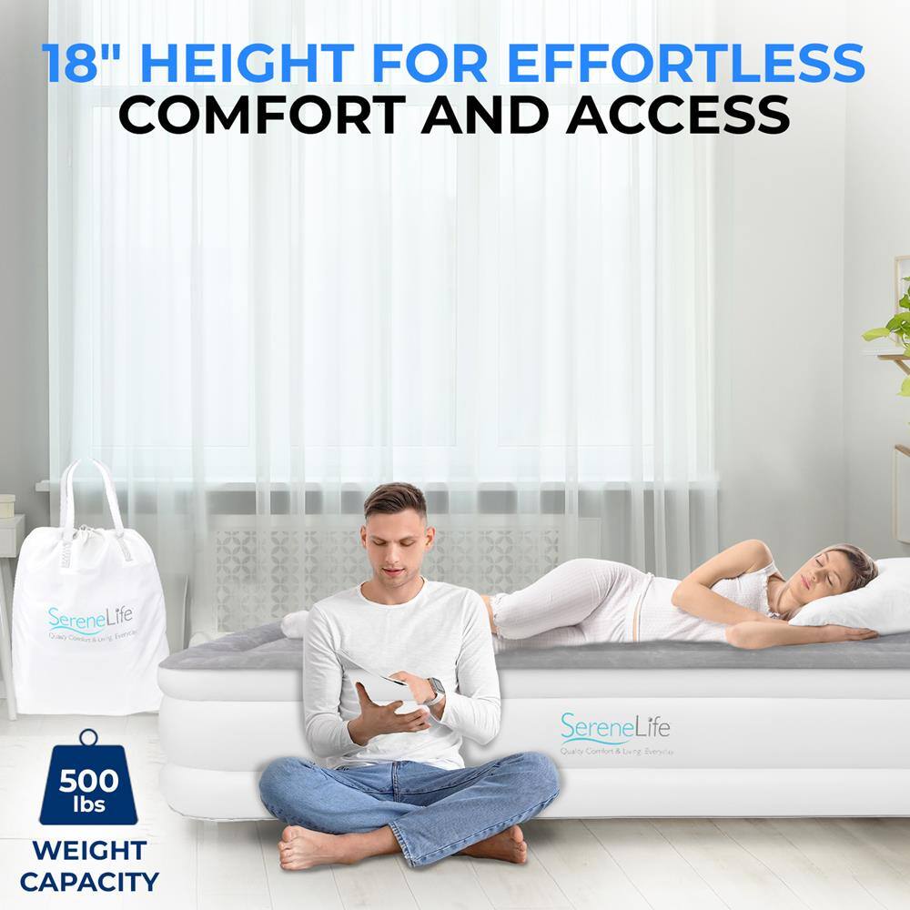 18" HEIGHT FOR EFFORTLESS COMFORT AND ACCESS

SereneLife

500 lbs WEIGHT CAPACITY